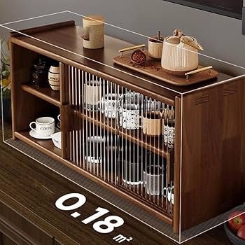 食器棚上置き収納　ローボード　テレビ台　木製品　マグネット付　２段 Amazon｜MJKQ9 カウンター上収納 木製 ミニ食器棚 収納棚 カップ